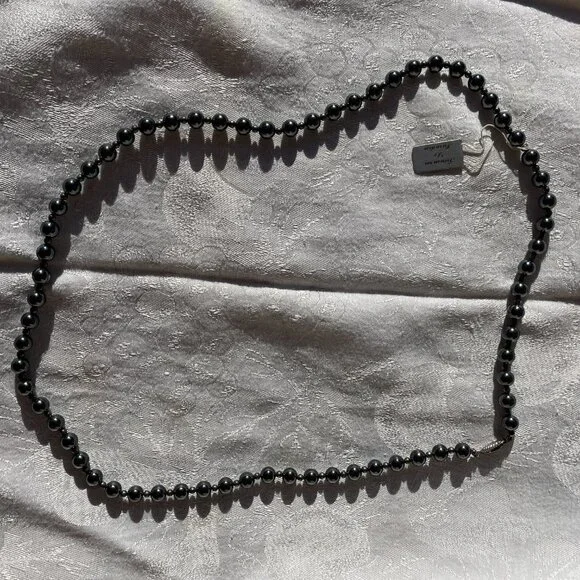 Hematite Necklace 30" New with Tag 95 grams - Picture 6 of 9